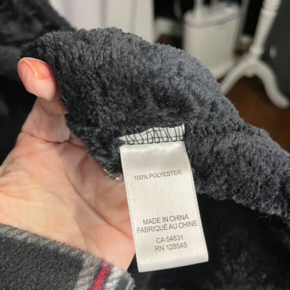 Plush Tiled Heather Jacquard Robe Charcoal M/L Cozy - Picture 9 of 11